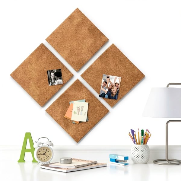 Quartet Cork Tiles Natural Self Stick Bulletin Board Noise-6