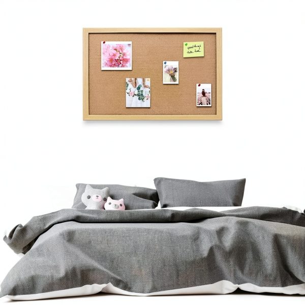 Yunihome Cork Bulletin Board Durable Natural Cork Office-4