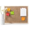 BGJRBY Cork Bulletin Board Brown Rectangular Office Home-4