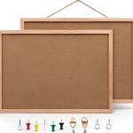 BGJRBY Cork Bulletin Board Brown Rectangular Office Home-0