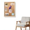 BGJRBY Cork Bulletin Board Brown Rectangular Office Home-6