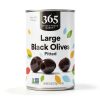 Black Condiment Olives Large Pitted Buttery Flavor 365-0