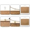BGJRBY Cork Bulletin Board Brown Rectangular Office Home-1