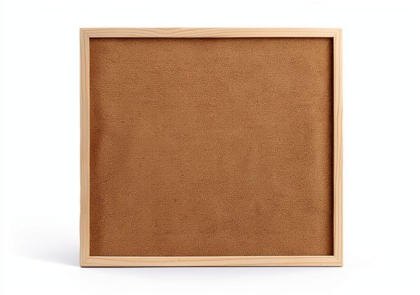 BGJRBY Cork Bulletin Board Brown Rectangular Office Home-3