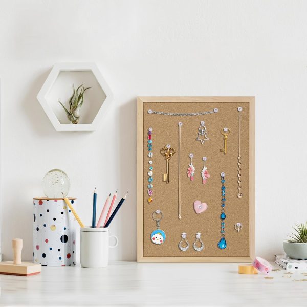 DAHAPYBOO Oak Cork Bulletin Board Office Home Wall-4