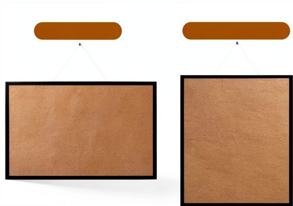 Cork Bulletin Board TooCust Black Wood Frame 16x24-3