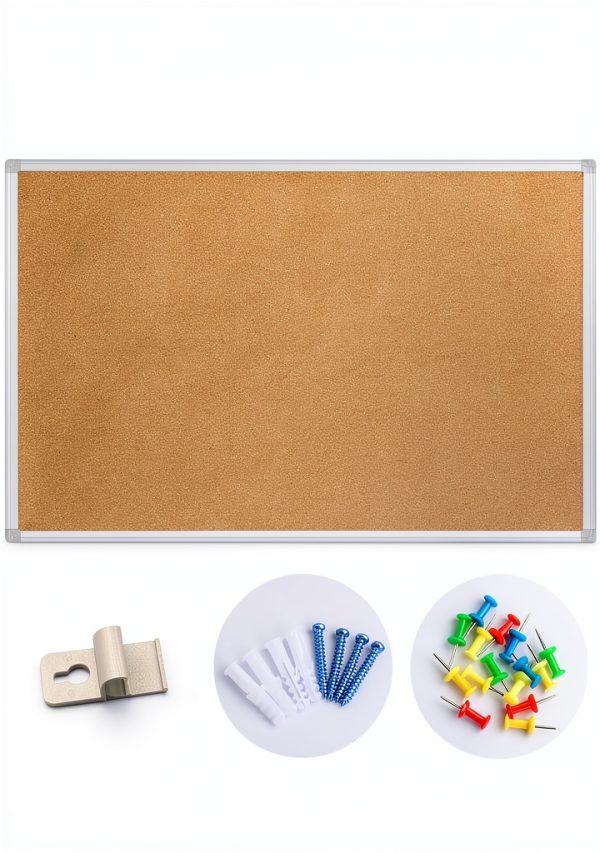 Board2by cork bulletin board silver 36x48-7