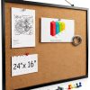 Cork Bulletin Board TooCust Black Wood Frame 16x24-0