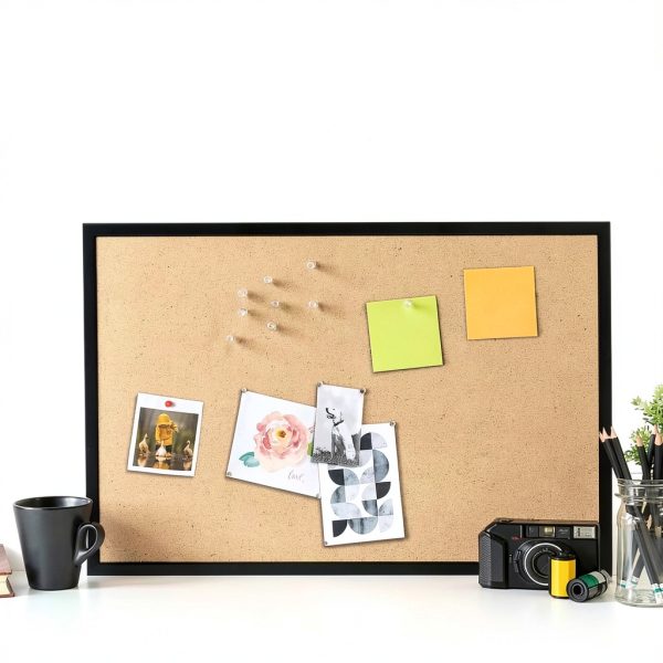 Cork Bulletin Board TooCust Black Wood Frame 16x24-7