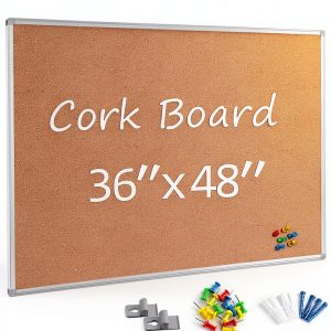Board2by cork bulletin board silver 36x48-0