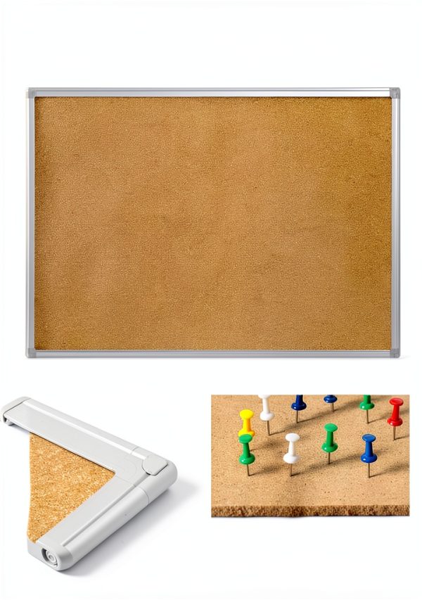 Board2by cork bulletin board silver 36x48-2