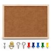 OWLKELA Premium Cork Board Wooden Frame Bulletin-0