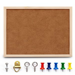 OWLKELA Premium Cork Board Wooden Frame Bulletin-0