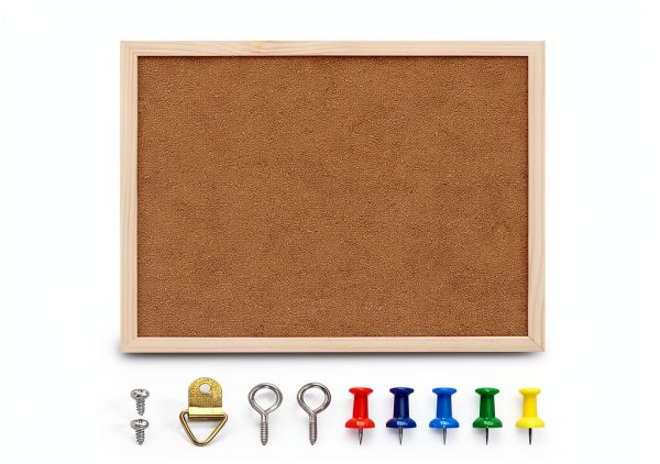 OWLKELA Premium Cork Board Wooden Frame Bulletin-0