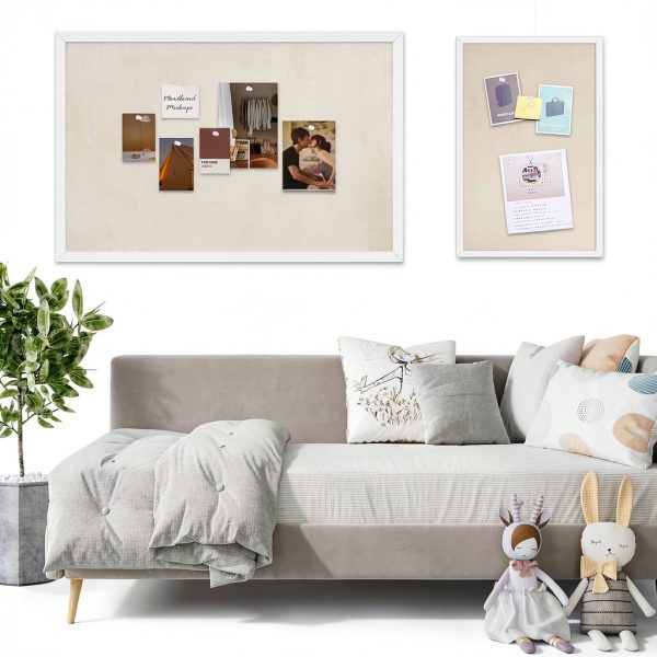 Yunihome Natural Wood Frame Cork Board Bulletin Board-3
