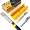 Konvixon Miter Box and Saw Set 4-Piece 12-Inch Yellow with 3 Blades-7