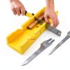 Konvixon Miter Box and Saw Set 4-Piece 12-Inch Yellow with 3 Blades-3