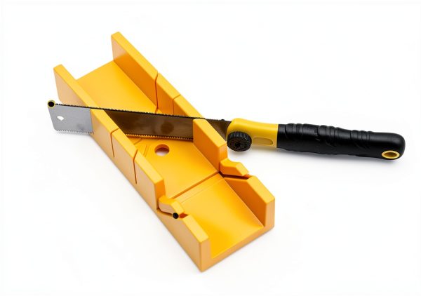 Konvixon Miter Box and Saw Set 4-Piece 12-Inch Yellow with 3 Blades-4