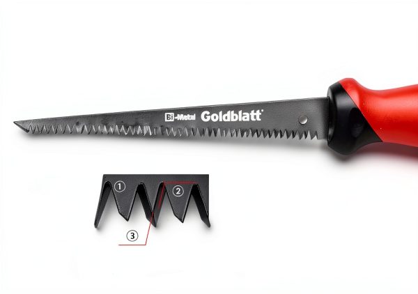 Goldblatt Drywall Saw 6-Inch Jab Handsaw with Soft Grip Handle Red-3