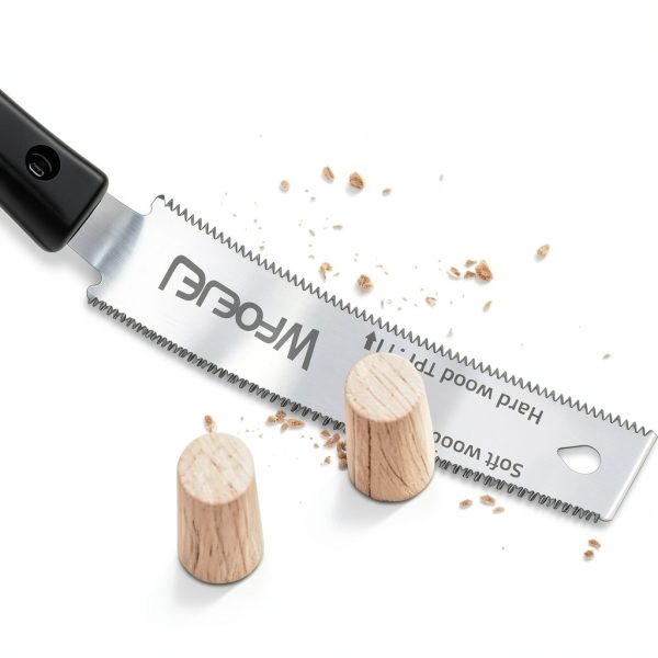 Japanese Hand Saw, 6-Inch Double-Edge Pull Saw, SK5 Flexible Blade,11/17 TPI Blade with Soft Grip Handle for Hardwood & Softwood Woodworking.-5