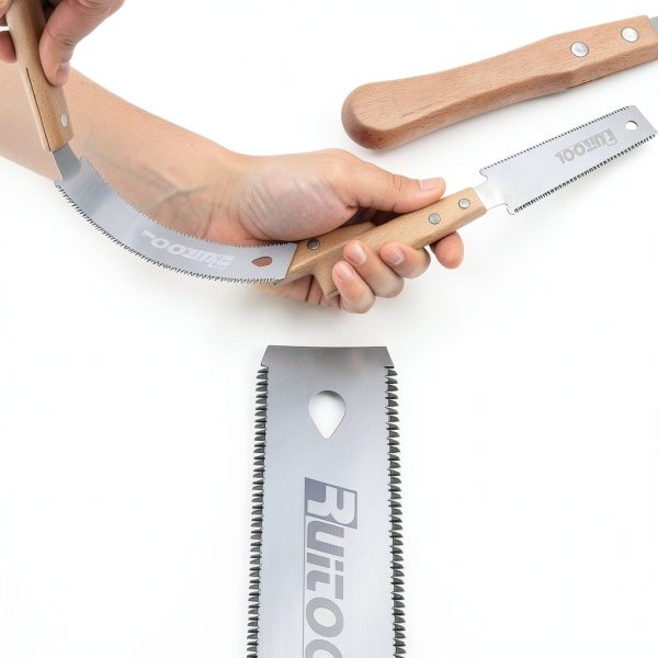RUITOOL Japanese Hand Saw 6 Inch Double Edge Sided Pull Saw Ryoba SK5 Flexible Blade 14/17 TPI Flush Cut Beech Handle Wood Saw for Woodworking Tools-1