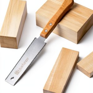 Japanese Hand Saw, 6 Inch Pull Saw with Double Edges of 11/17 TPI, SK5 Flexible Blade Handle Wood Saws for Woodworking Tools-0