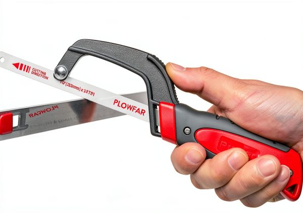 Aluminum Frame Mini Hacksaw PLOWFAR 10" HSS Blade Red-5