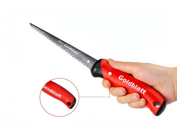 Goldblatt Drywall Saw 6-Inch Jab Handsaw with Soft Grip Handle Red-5