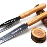 GARTOL Hand Saw for Wood Cutting, 2-Piece Japanese Pull Saw with 6-Inch Flush Cut & Double-Edged SK5 Flexible Blade & Wooden Handle, Precision Woodworking Tools for DIY, Crafting, Carpentry, Trim Work-0