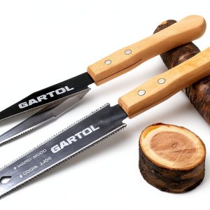 GARTOL Hand Saw for Wood Cutting, 2-Piece Japanese Pull Saw with 6-Inch Flush Cut & Double-Edged SK5 Flexible Blade & Wooden Handle, Precision Woodworking Tools for DIY, Crafting, Carpentry, Trim Work-0