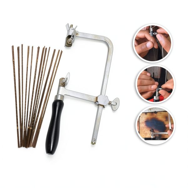 German Style Jewelers Saw Frame MegaCast with 144 Blades-2