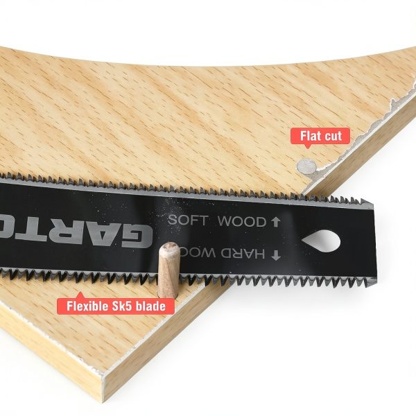 GARTOL Hand Saw for Wood Cutting, 2-Piece Japanese Pull Saw with 6-Inch Flush Cut & Double-Edged SK5 Flexible Blade & Wooden Handle, Precision Woodworking Tools for DIY, Crafting, Carpentry, Trim Work-2