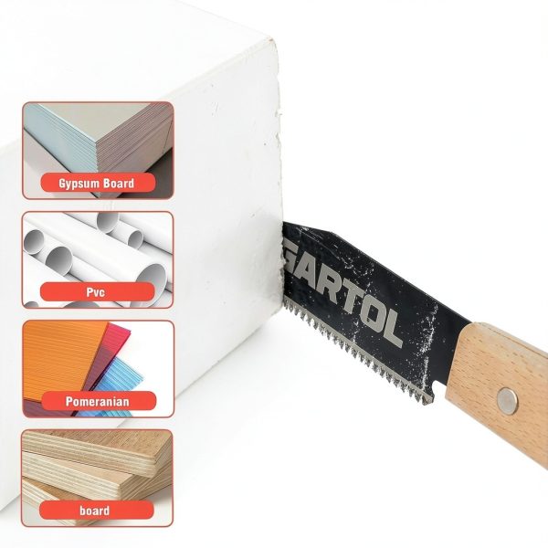 GARTOL Hand Saw for Wood Cutting, 2-Piece Japanese Pull Saw with 6-Inch Flush Cut & Double-Edged SK5 Flexible Blade & Wooden Handle, Precision Woodworking Tools for DIY, Crafting, Carpentry, Trim Work-1