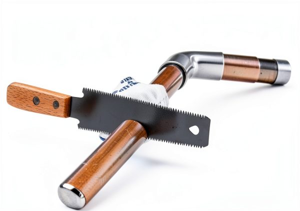 Japanese Hand Saw SS SHOVAN Double‑Edged 4.5" Blade Silver Lightweight-4
