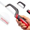 Aluminum Frame Mini Hacksaw PLOWFAR 10" HSS Blade Red-1