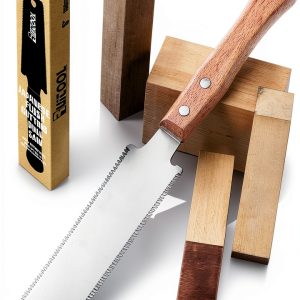 RUITOOL Japanese Hand Saw 6 Inch Double Edge Sided Pull Saw Ryoba SK5 Flexible Blade 14/17 TPI Flush Cut Beech Handle Wood Saw for Woodworking Tools-0
