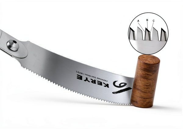 Japanese Pull Saw 9.5" KERYE Handsaw Double Edged 10/17 TPI Beechwood-2