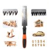 Japanese Hand Saw, 6-Inch Double-Edge Pull Saw, SK5 Flexible Blade,11/17 TPI Blade with Soft Grip Handle for Hardwood & Softwood Woodworking.-1